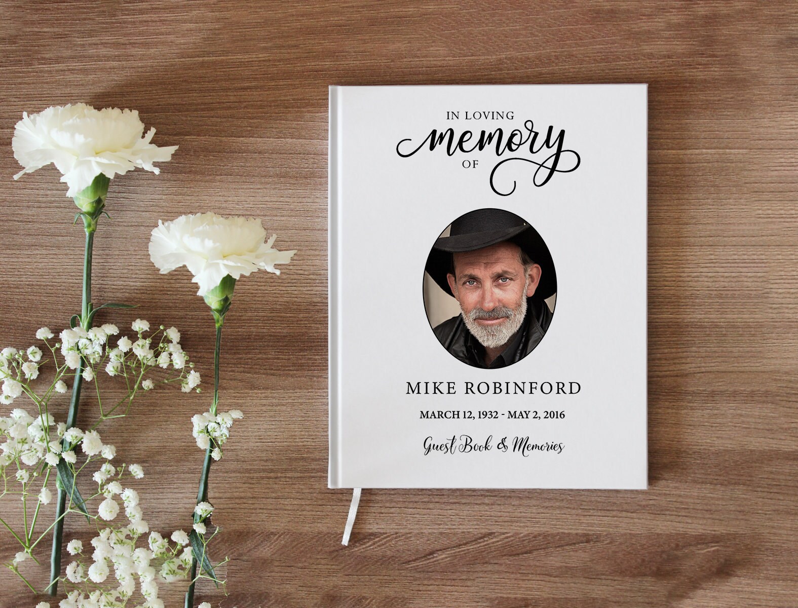 Memorial Service Keepsake Guest Book Memorial Service Guest Etsy
