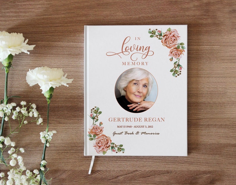Memorial Service Keepsake Guest Book Memorial Service Guest Etsy