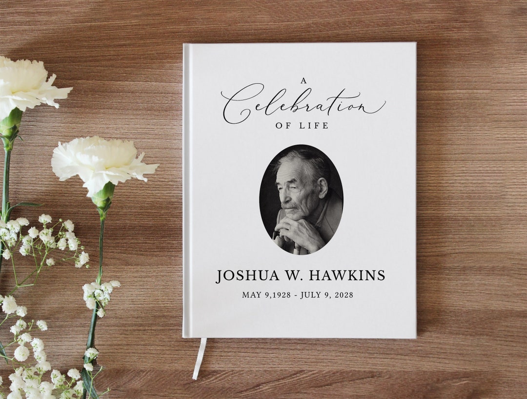 Memorial Service Keepsake Guest Book Memorial Service Guest Etsy