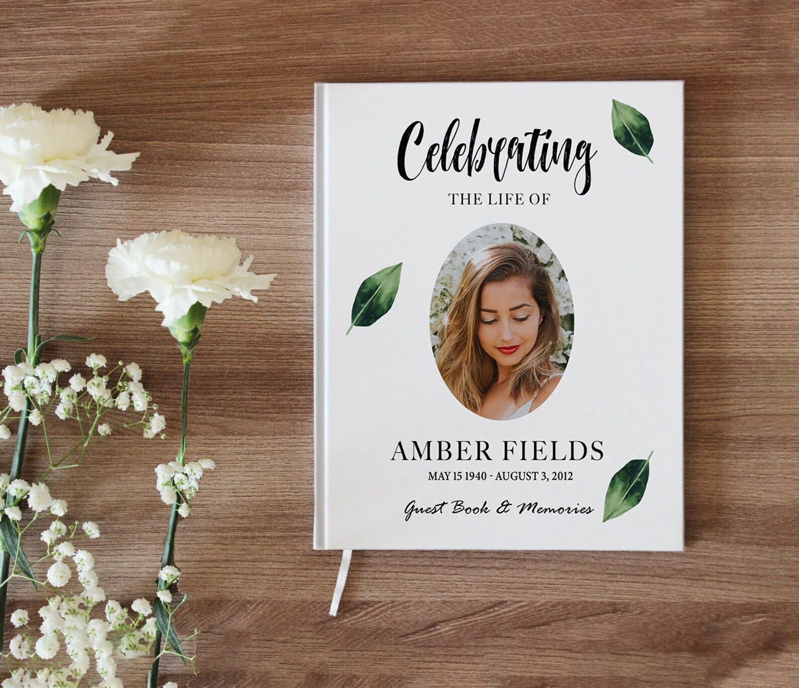 Memorial Service Keepsake Guest Book Memorial Service Guest Etsy