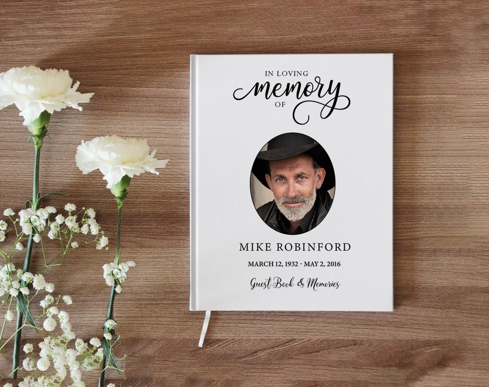 Memorial Service Keepsake Guest Book Memorial Service Guest Etsy