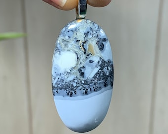 Polychrome Jasper Necklace Jasper jewelry Polychrome Pendant Natural stone Healing jewelry hippie chic Macrame cabochon