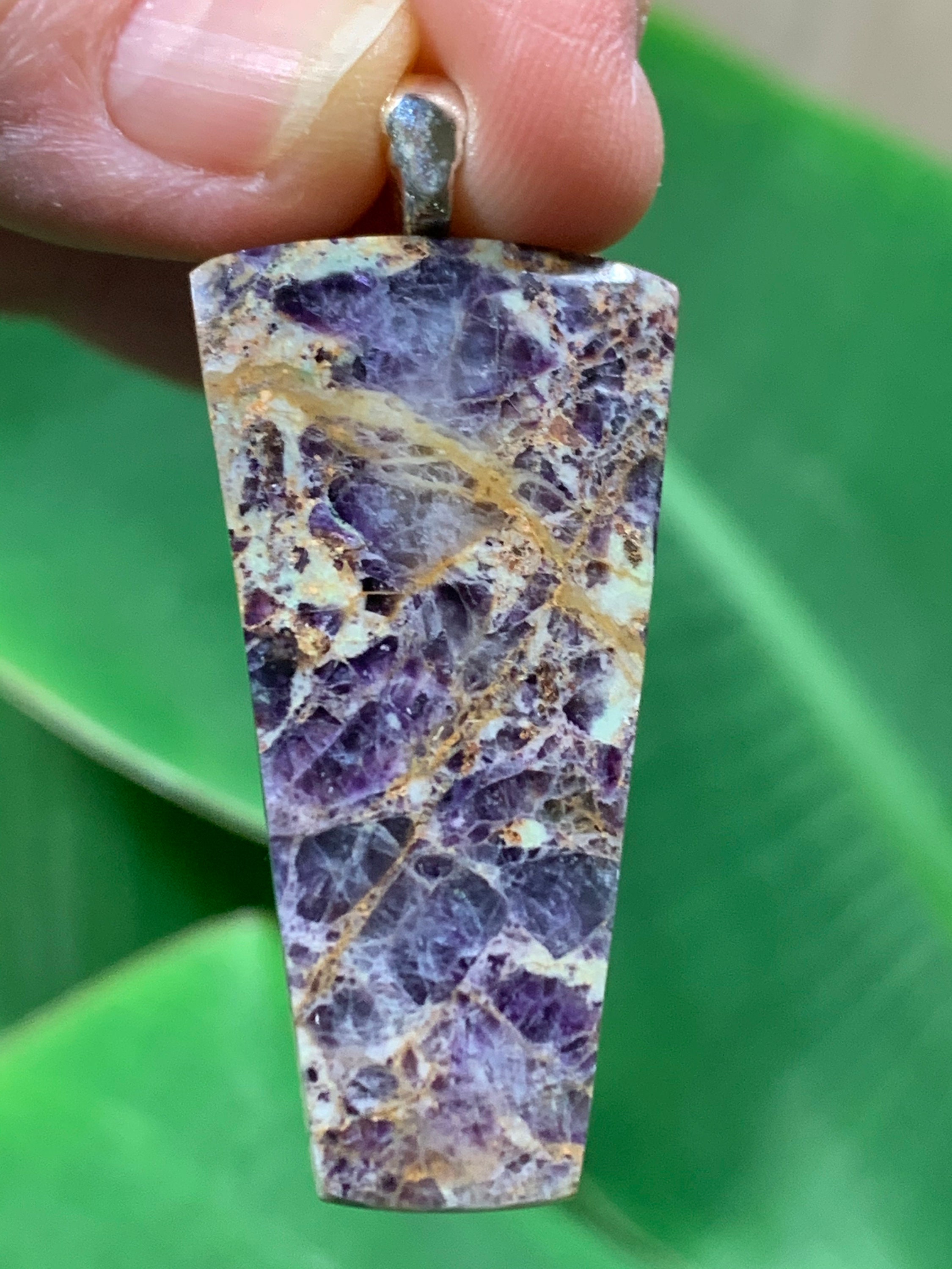 Natural kaleidoscope Prism Agate Gemstone Pendant, Healing Stone