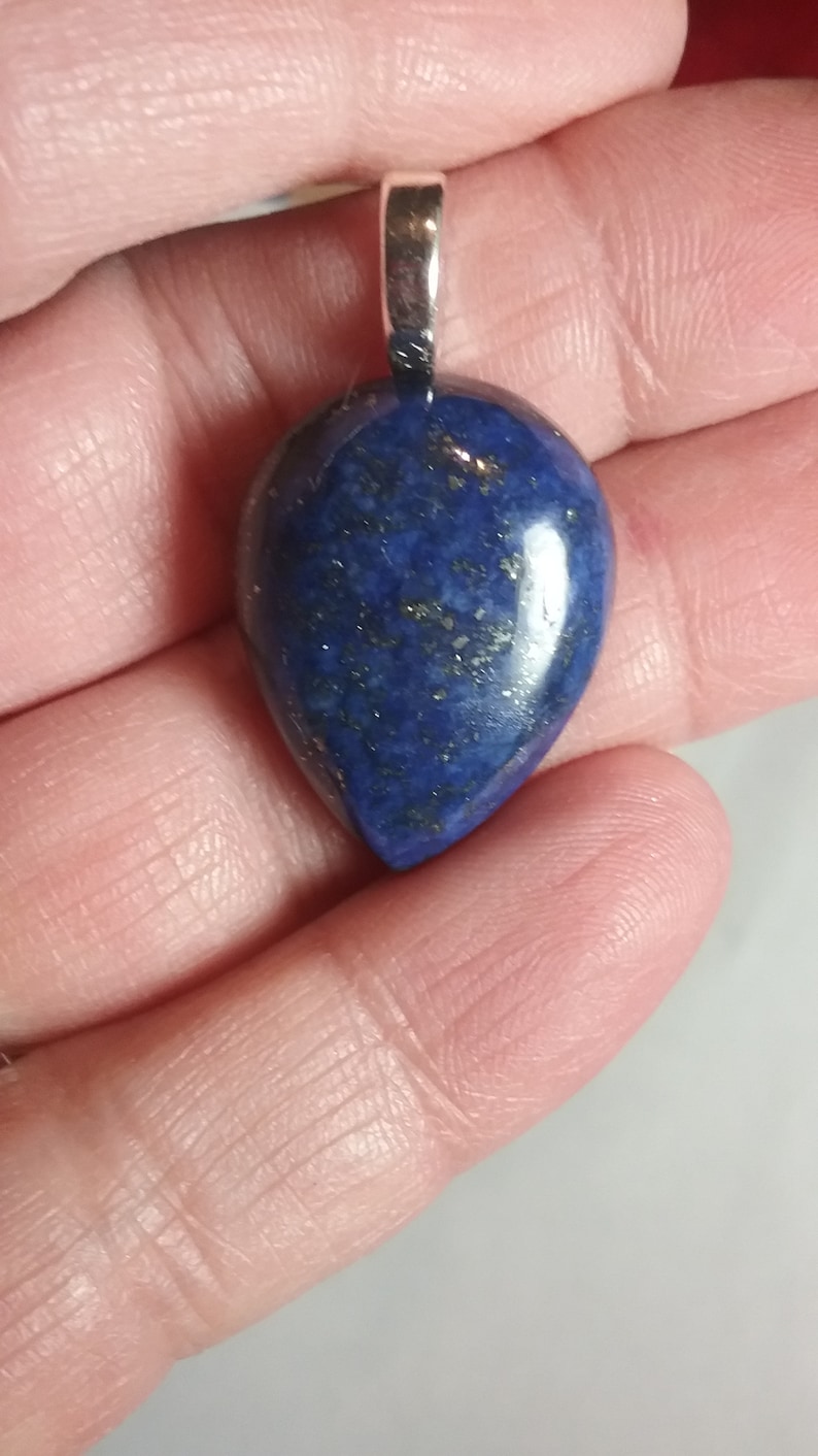 Dainty Beautiful Lapis Lazuli Gemstone Pendant Healing Stone