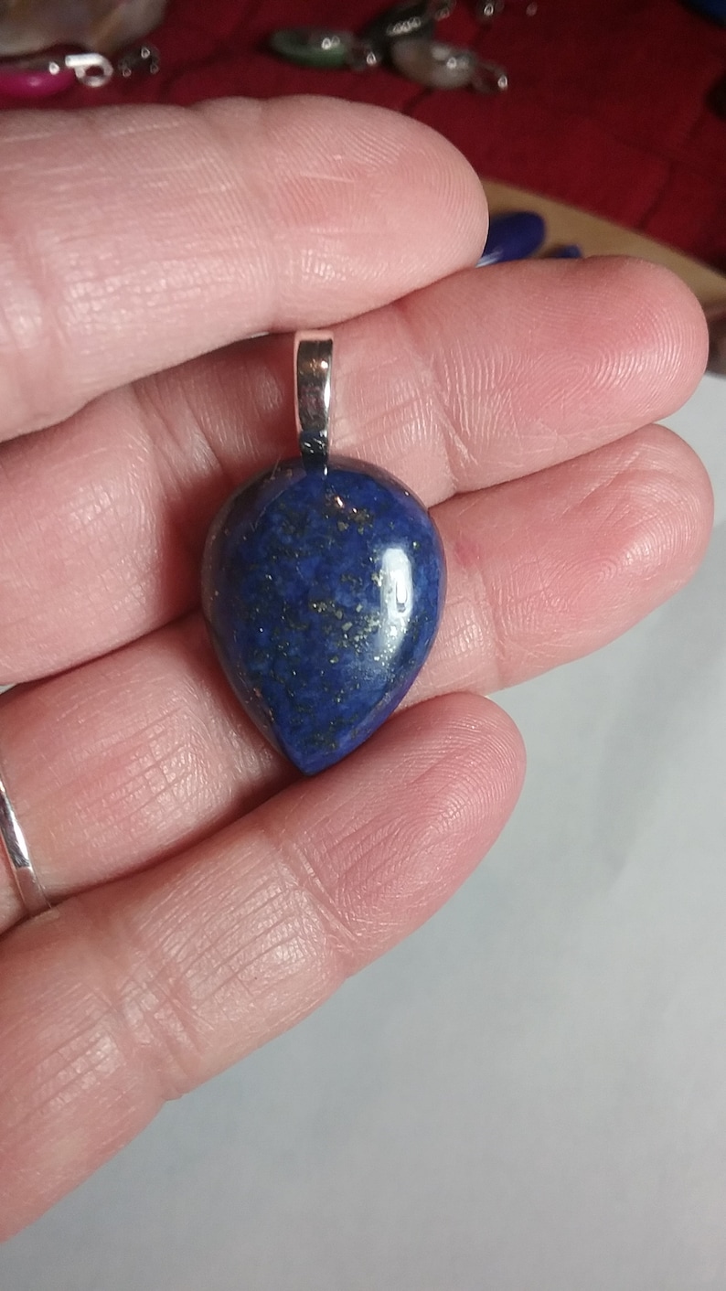 Dainty Beautiful Lapis Lazuli Gemstone Pendant Healing Stone