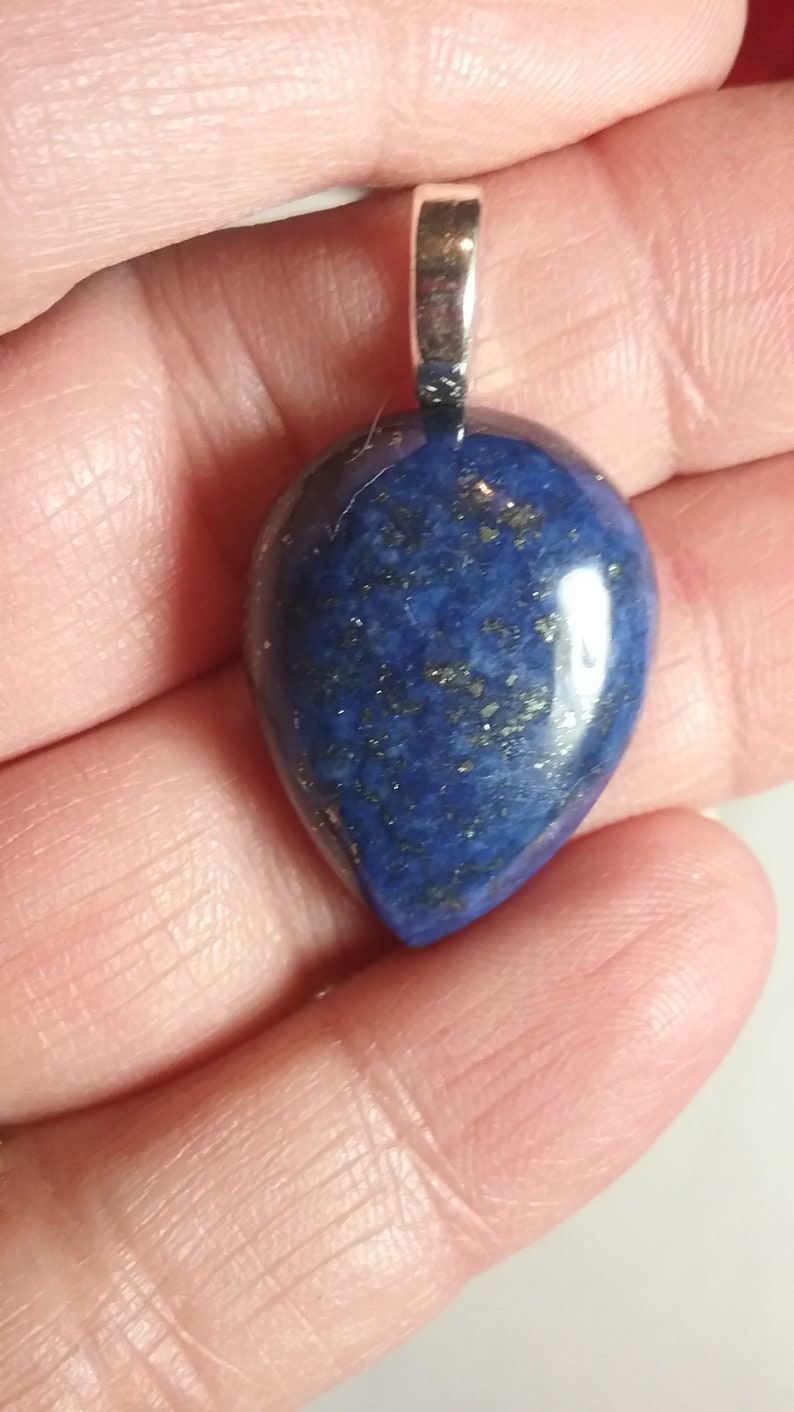 Dainty Beautiful Lapis Lazuli Gemstone Pendant Healing Stone