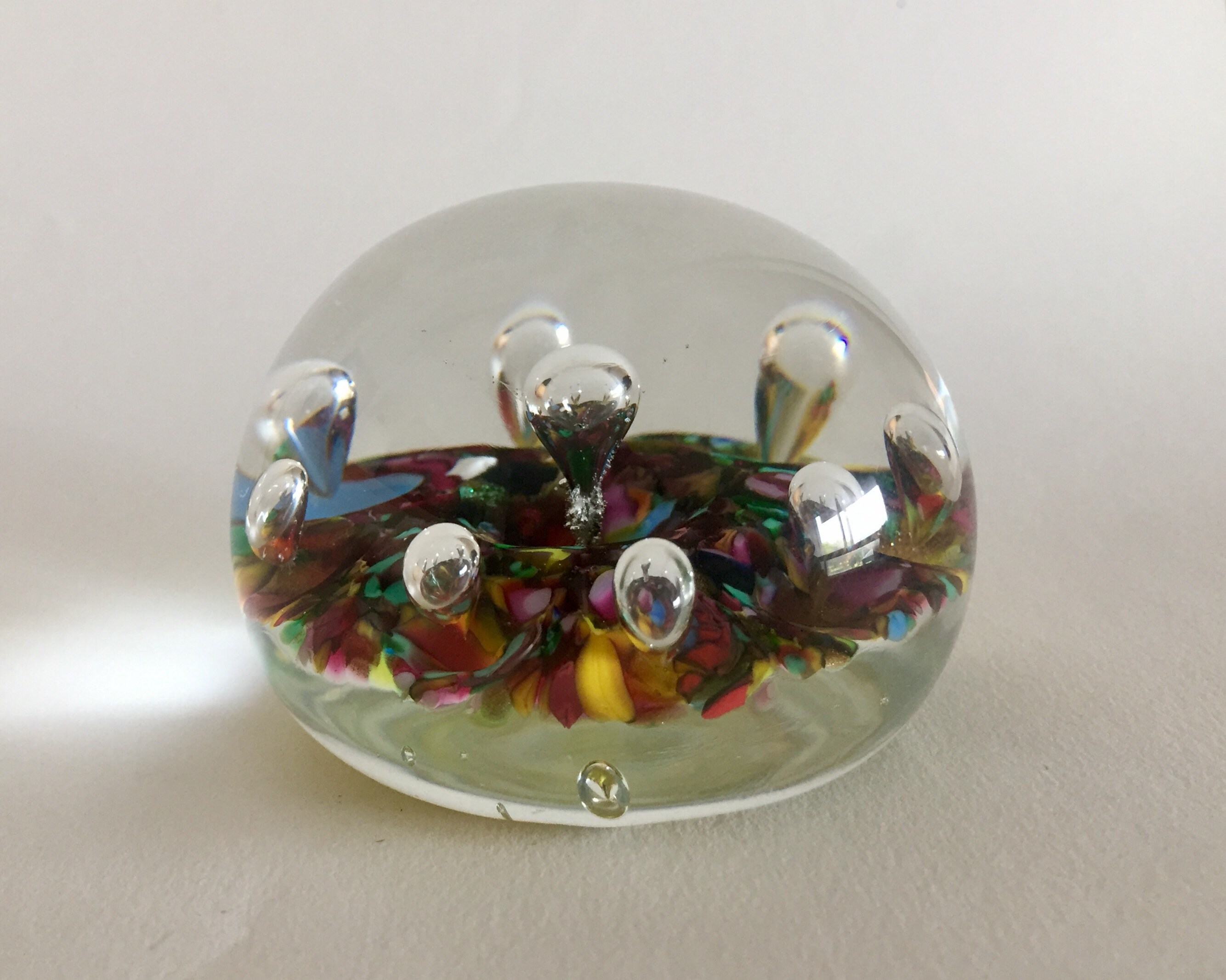 Vintage blown glass paperweight 6cm Art Paperweight Glas Etsy