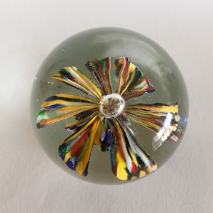 Crystal Paperweight 7 cm - Vintage Glass Art Paperweight