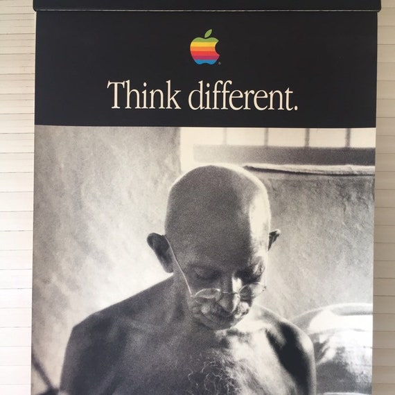 Apple『Think different.』広告用フラッグ(新品) Rare Think Different Vinyl Banner Mahatma Gandhi Original