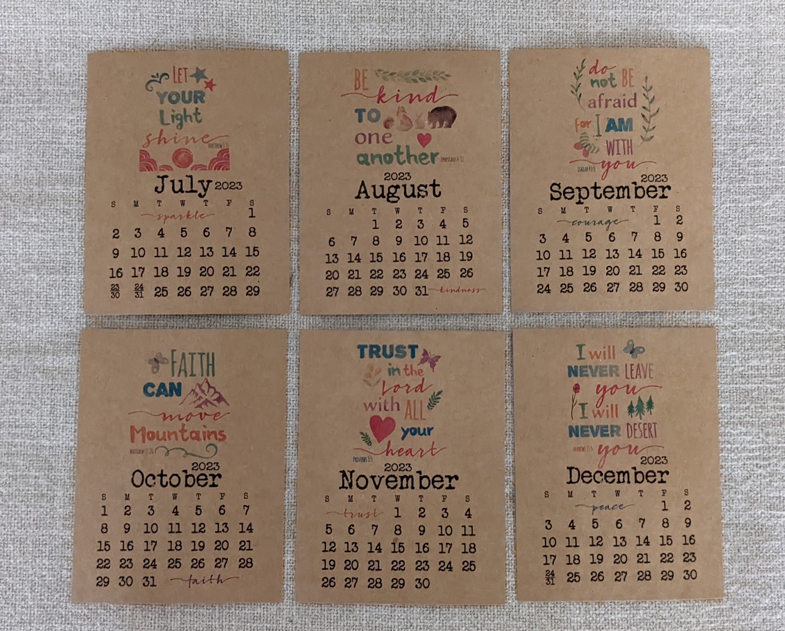 Bible Verse Calendar 2023 Desk Calendar With Stand Gift for - Etsy