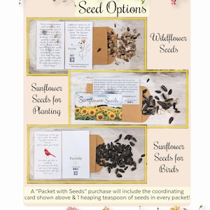 Celebration of Life Personalized seed envelopes, Funeral seed packets, Memorial Seed Packet Favors, Custom Remembrance gift for guests image 5