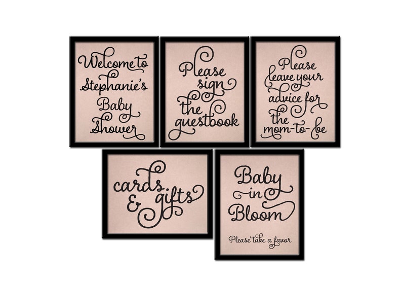 Rustic Baby Shower Signs Baby Shower Baby In Bloom Etsy