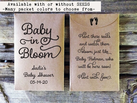 seed packets for baby shower favors