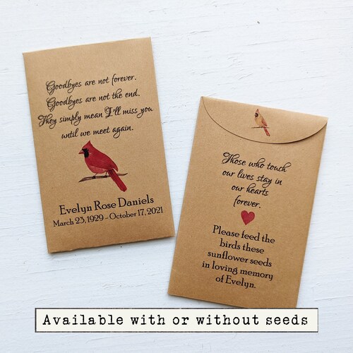 Personalized Funeral Favors Custom Celebration of Life Etsy