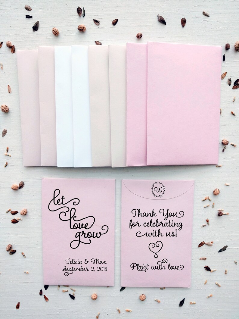 Let Love Grow Personalized Seed Packets Custom Wedding Seed | Etsy