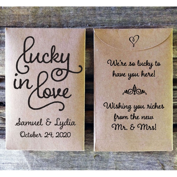 Lottery Ticket Wedding Favor Envelope, Vegas Theme Scratch Card Holder, Personalized Lottery Wedding Favor, Custom Rustic Bridal Shower