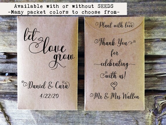 Let Love Grow-Seed Packets-Custom seed packet-Wedding seed packet-wedding seed pack-seed packet wedding favors-wedding favor-wedding seeds-