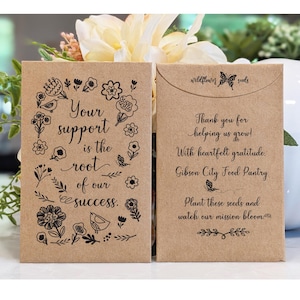 Custom Seed Packets Business marketing cards, Real Estate Agent Gift Basket Idea, Listing Agent Referral gift, Open House, Home Matchmaker