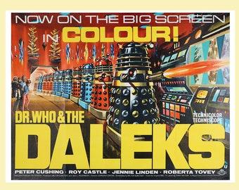 Dr. WHO and the DALEKS British Film Poster Quad