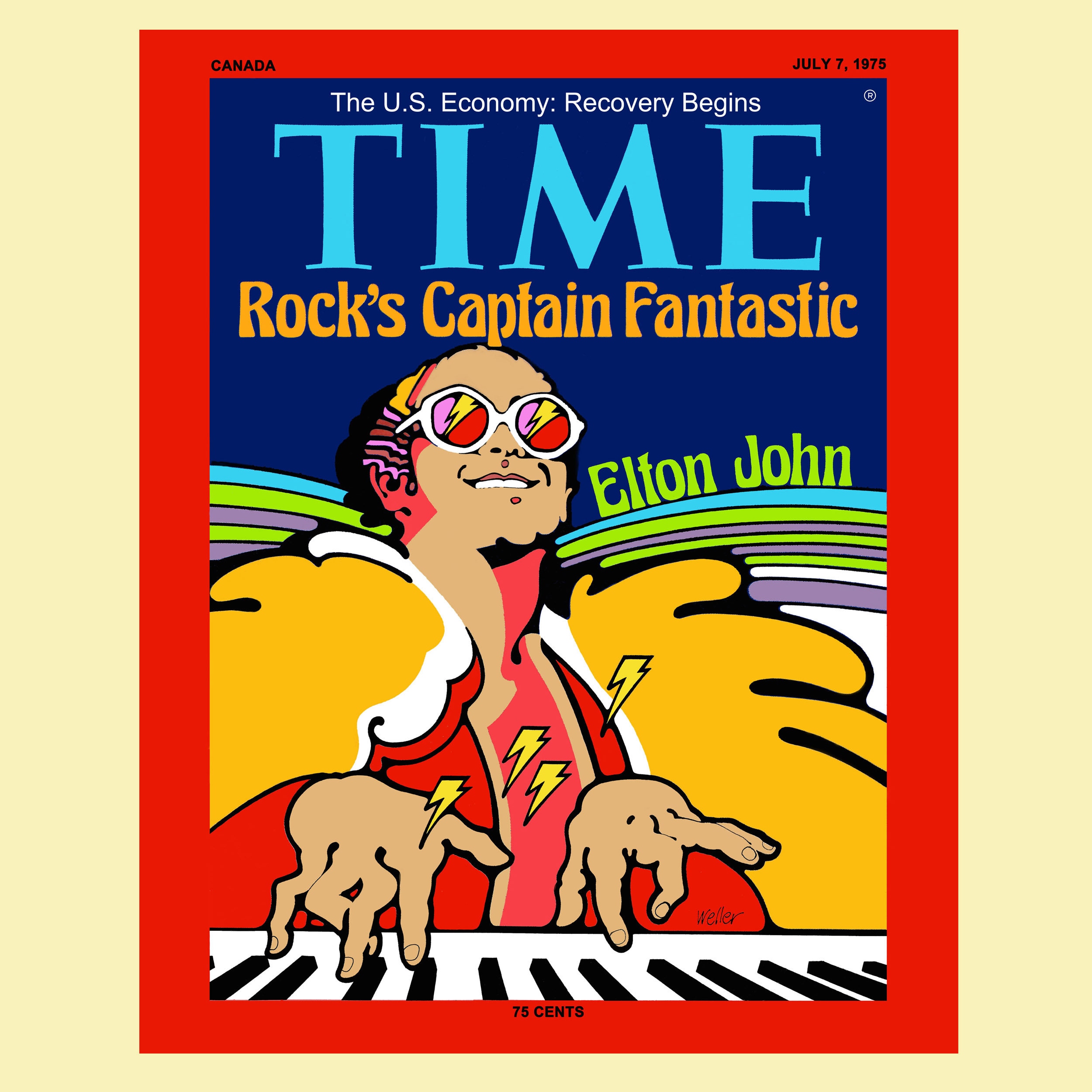 Elton John - Dodger Stadium CA, 1975 Vintage concert posters, Elton john, Vintage music posters