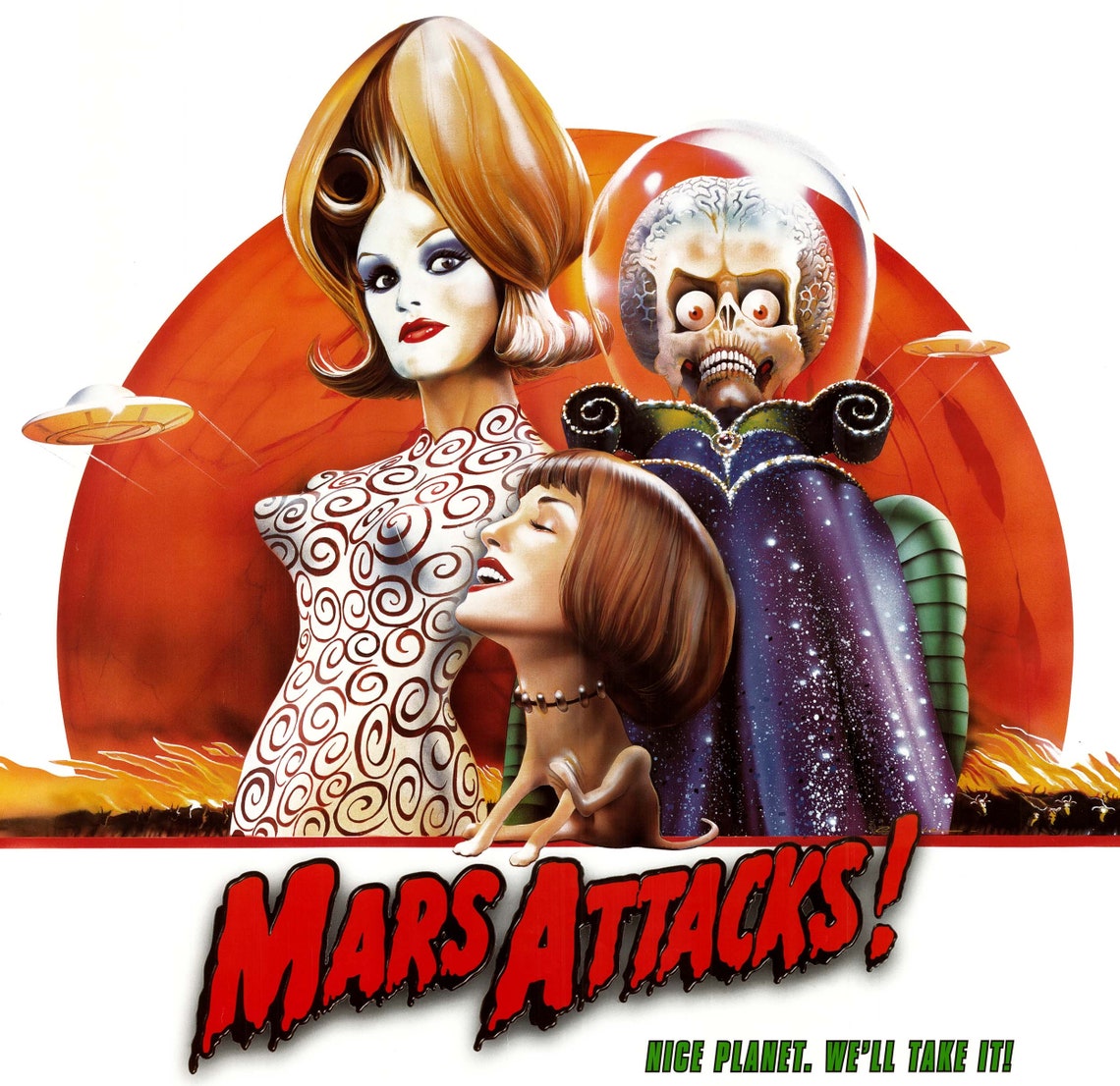 Bande Annonce Mars Attack MARS ATTACKS Tim Burton U.K. Film Poster Reproduction - Etsy