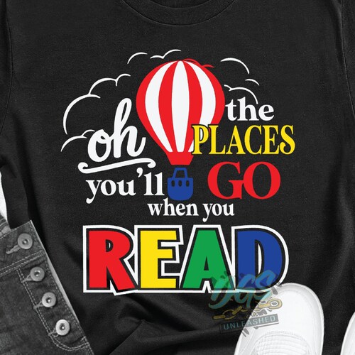 Oh the Places You'll Go-read Across America SVG Dxf Eps | Etsy