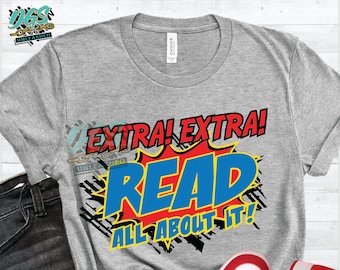 Extra! Extra! Read All About It!, Read Across America SVG, dxf, eps, png Cricut-Silhouette-Instant Digital Download