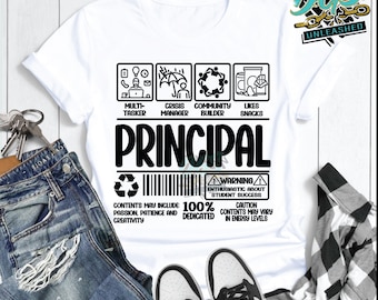 Principal Label SVG, dxf, eps, and png Digital Cut File, Digital Download