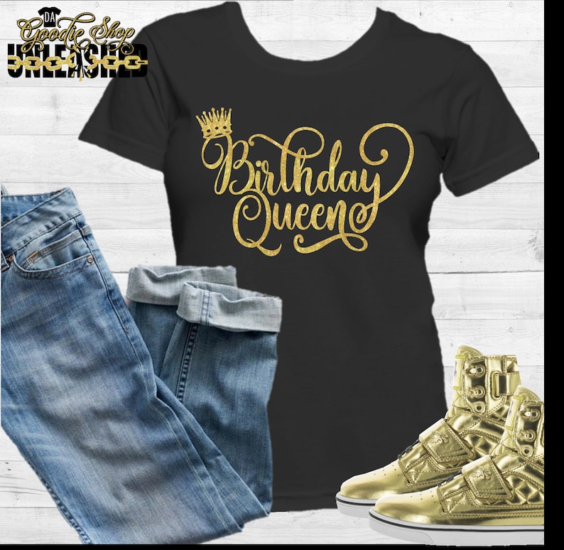 Download Birthday Queen with crown SVG dxf png eps | Etsy