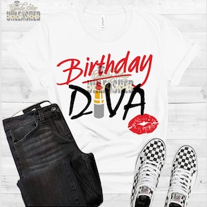 Birthday Diva Lipstick Digital Cut File
