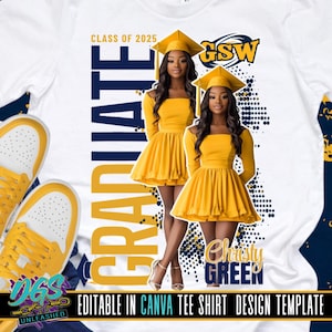 Graduate vertical Editable Canva Template Digital Download