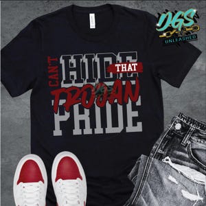 Can't Hide Pride-Trojans SVG, dxf, eps, and png Digital Cut File, School Spirit, Spirit Wear Design, Instant Digital Download