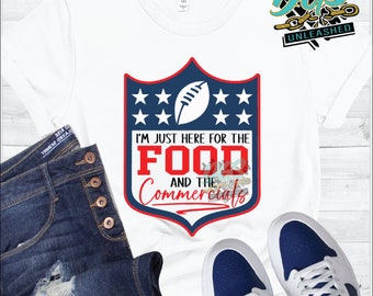 Just Here for Food and Commercials SVG, dxf, png and eps Digital Design File