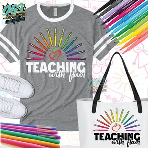 Teaching with Flair SVG, dxf, png, and eps Digital Cut File