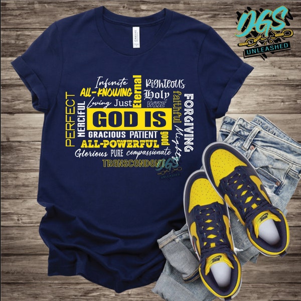 Dios es SVG, dxf, eps, png - Cricut - Silhouette, descarga digital instantánea