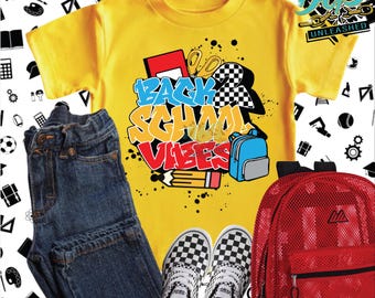 Back to School Vibes png Digital Design Instant Download