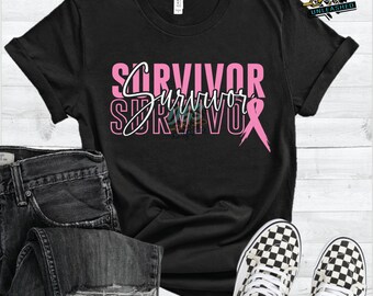 Survivor on Repeat SVG, dxf, png, and eps Digital Cut File