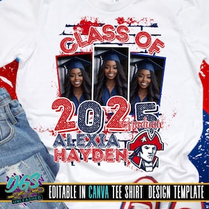 Class of 2025 Graduate Editable Canva Template Digital Download
