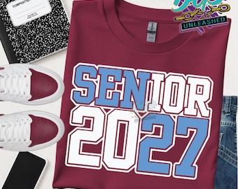 Senior 2027 Two-Tone SVG, dxf, eps, and png Digital Cut File