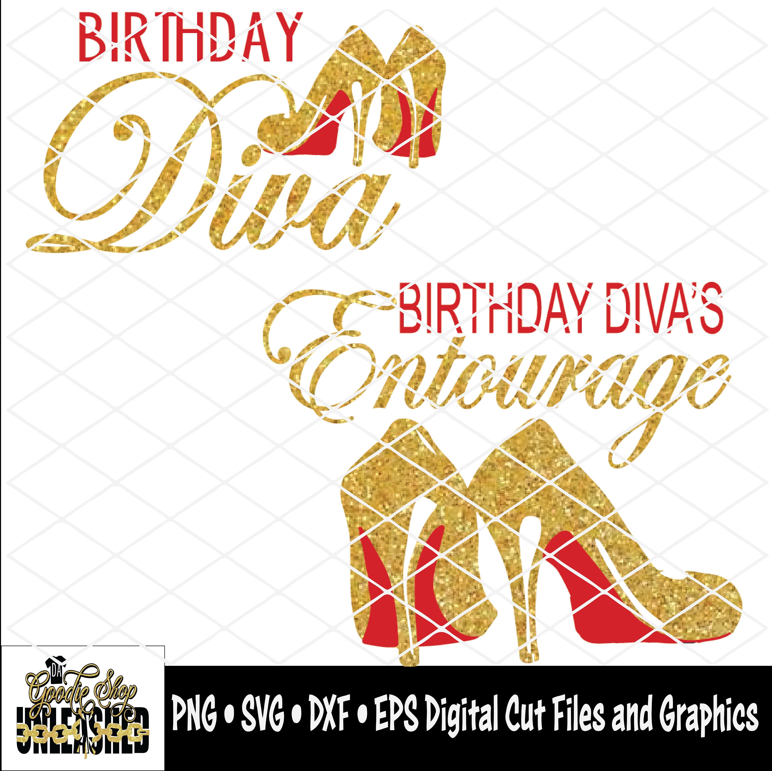 Download Birthday Diva Entourage Heels Svg Dxf Eps Png Cut File Etsy