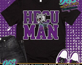 HBCU Man Bearbeitbare Canva Vorlage Digitaler Download