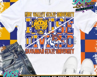 House Divided Word Frame Editable Template Digital Download