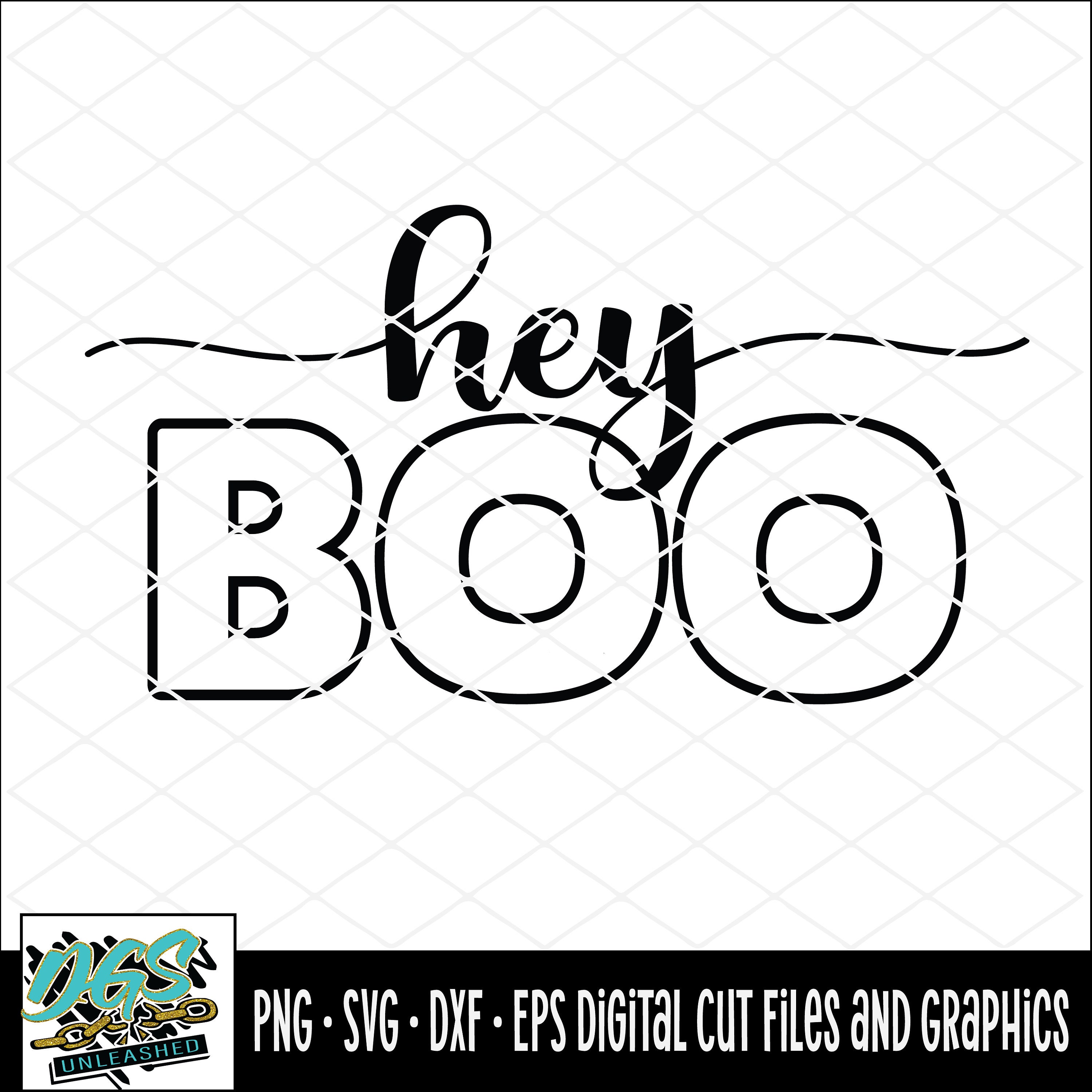 Hey Boo SVG Dxf Eps and Dxf Digital Design | Etsy