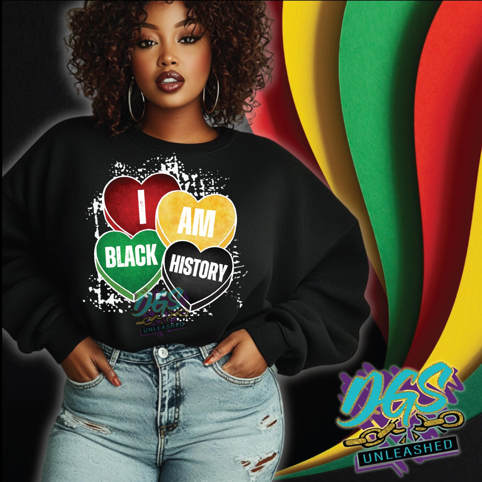 I Am Black History Hearts PNG ONLY! Digital Download - Etsy