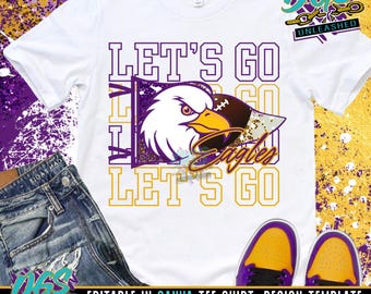 Plantilla editable de Canva "Let's Go Flag" (Descarga digital)