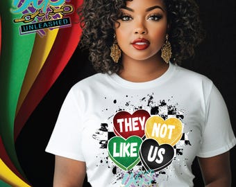 They Not Like Us Hearts PNG ONLY! Digital Download