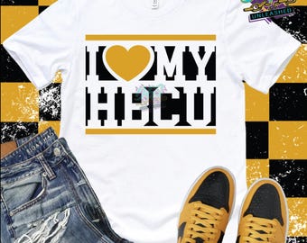 I Love My HBCU SVG, dxf, eps, and png Digital Cut File