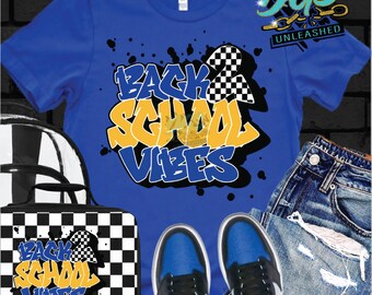 Back to School Vibes (Blank) SVG, dxf, eps, and png Digital Cut File, Digital Download
