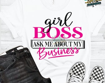 Girl Boss, Business Owner, Entrepreneur SVG, dxf, eps, png Cricut-Silhouette, Instant Digital Download