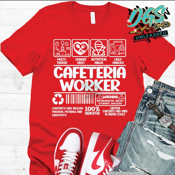 Cafeteria Worker Label SVG, dxf, eps, and png Digital Cut File, Back to School, School Staff Appreciation